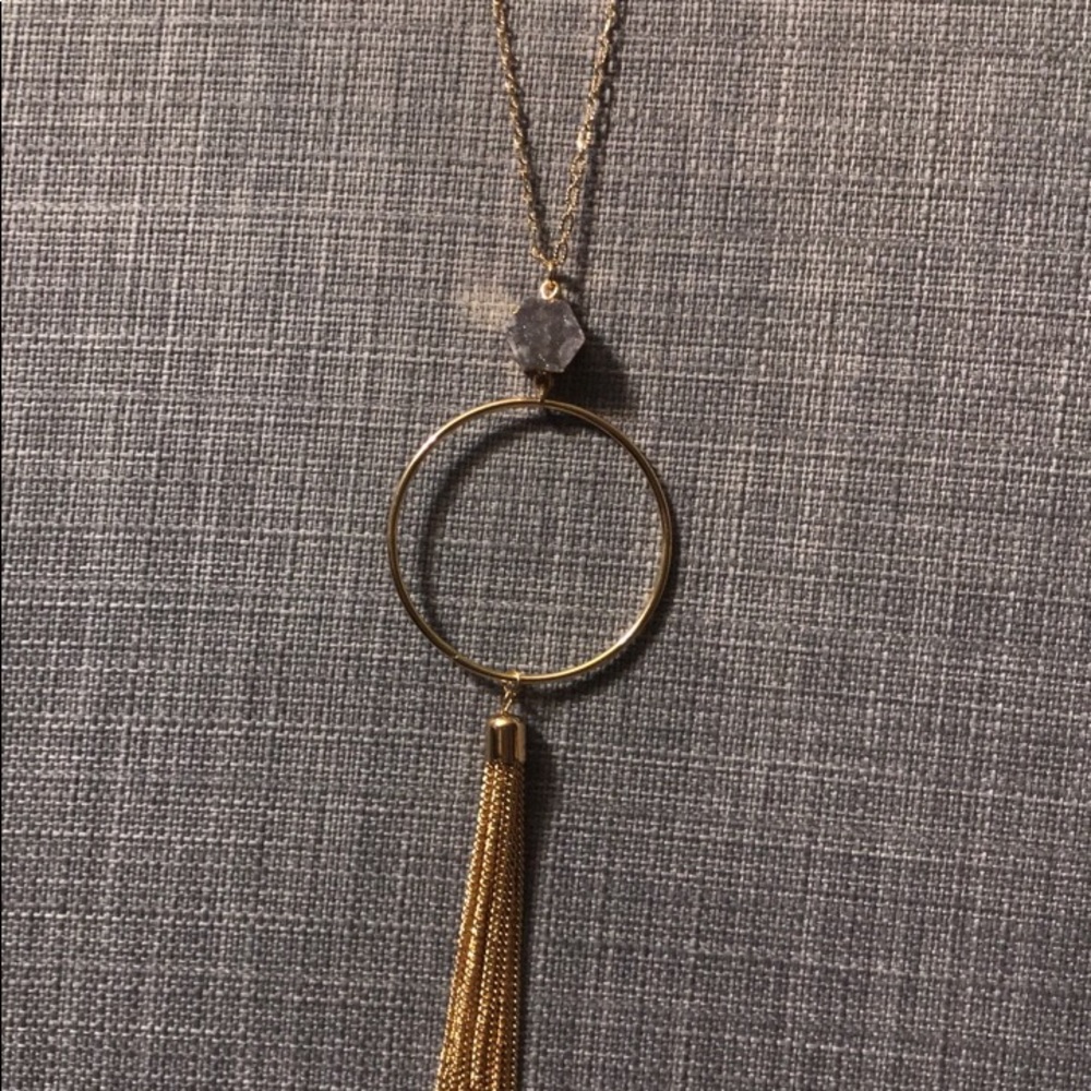 Long stone  necklace